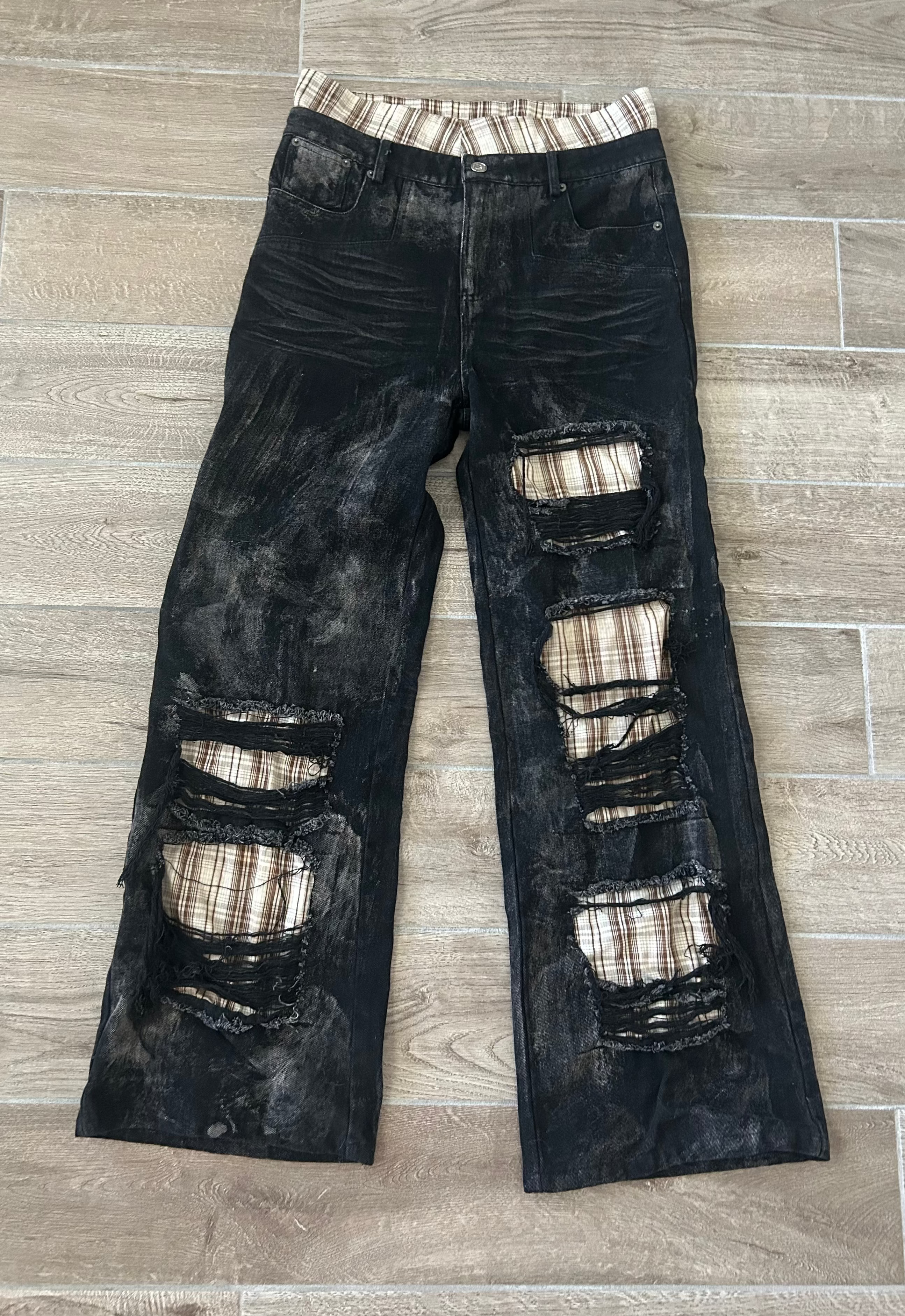 Torn denim
